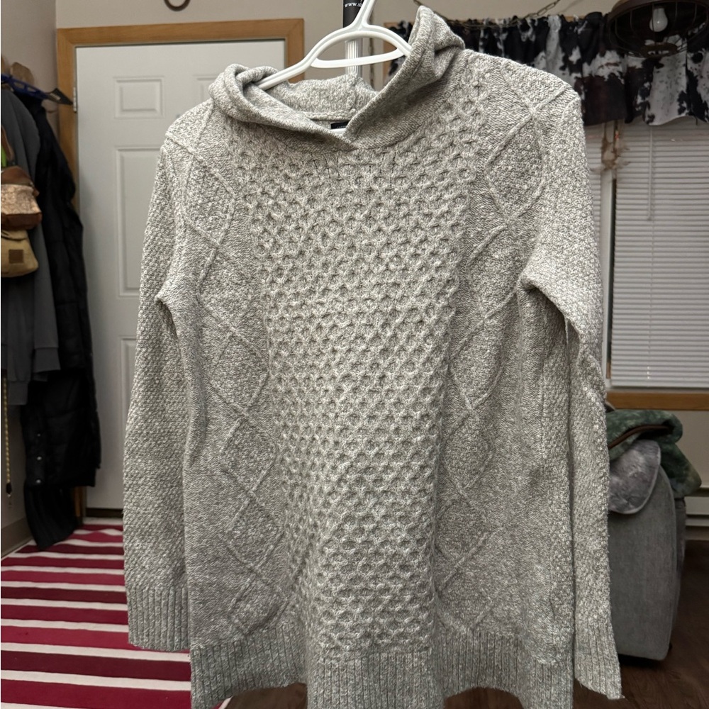 American Eagle Outfitters Gray Cowl Neck Sweater